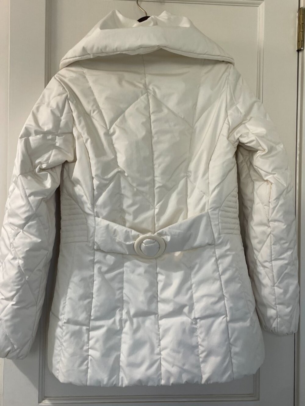 Larry Levine Down White puffer Jacket. Size XS High Collar - Picture 7 of 10